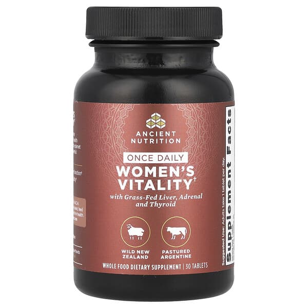 Ancient Nutrition Once Daily Women's Vitality, 30 Tablets