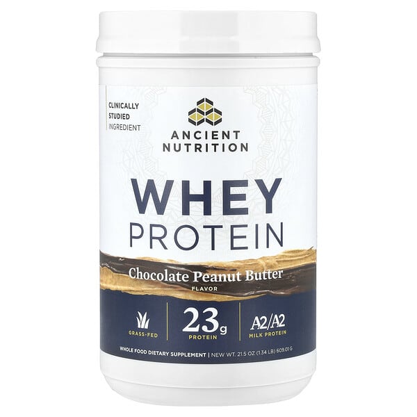 Ancient Nutrition, 유청 단백질, 초콜릿 땅콩버터, 609.01g(1.34lb)