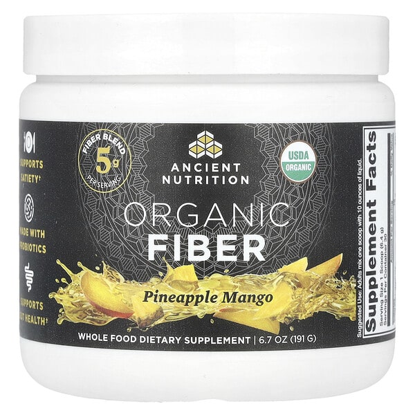 Organic Fiber, Pineapple Mango, 6.7 oz (191 g)