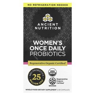 Ancient Nutrition, Women's Once Daily Probiotics, 25 Billion CFU, 30 Capsules