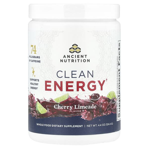Ancient Nutrition Clean Energy, Cherry Limeade, 4.4 oz (124.4 g)