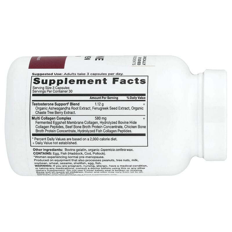 Testosterone Support for Women + Collagen, Untersttzung von Testosteron  fr Frauen + Kollagen, 90 Kapseln