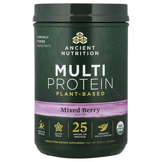 Ancient Nutrition, Multi Protein, Plant Based, Mixed Berry, 1.2 lb (543 g)