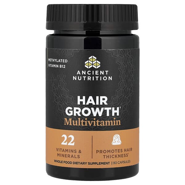 Ancient Nutrition Hair Growth Multivitamin, 90 Capsules