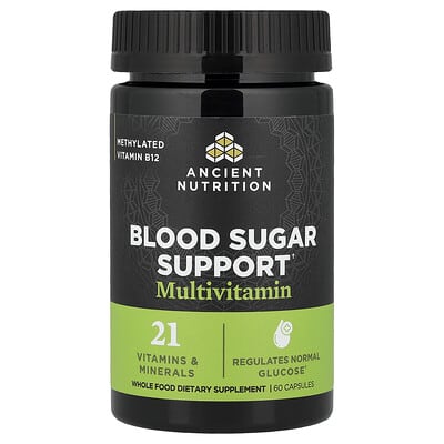 Ancient Nutrition, Blood Sugar Help Multivitamin, 60 Capsules