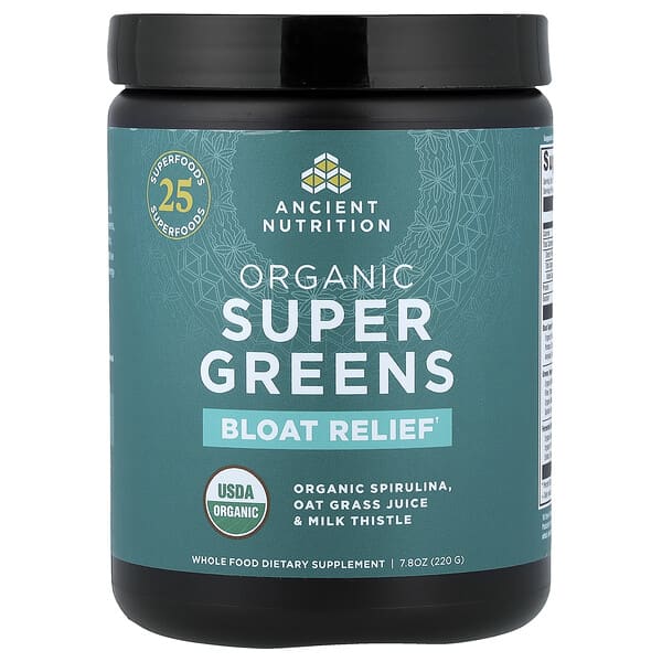 Organic Super Greens, Bloat Relief, 7.8 oz (220 g)