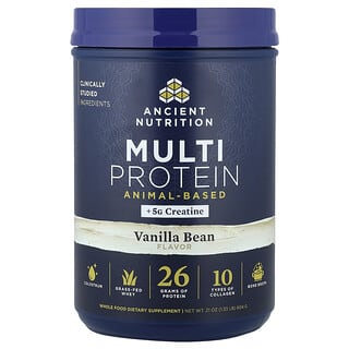 Ancient Nutrition, Multi Protein + Creatine, Animal-Based, Vanilla Bean, 1.33 lb (604 g)
