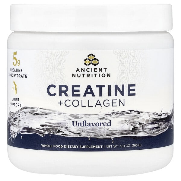 Creatine + Collagen, Unflavored, 5.8 oz (165 g)