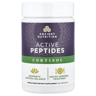Ancient Nutrition, Active Peptides, Cortisol, 60 Capsules