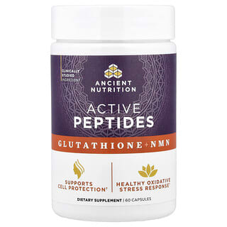 Ancient Nutrition, Active Peptides, Glutathione + NMN, 60 Capsules