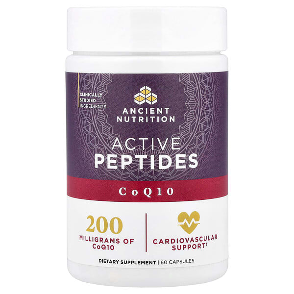 Ancient Nutrition, Active Peptides, CoQ10, 60 Capsules