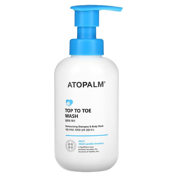 Atopalm, 탑투토 워시, 보습 샴푸 및 바디 워시, 300ml(10.1fl oz)