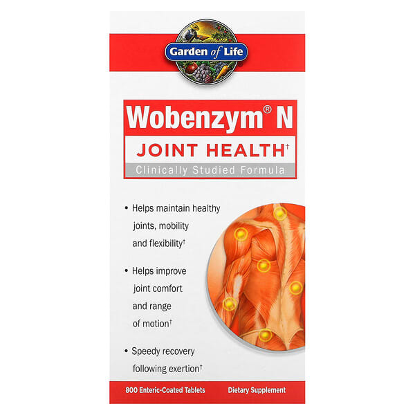 Wobenzym N, Joint Health, 800 Enteric-Coated Tablets