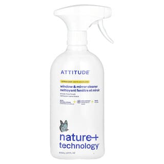 ATTITUDE, Fenêtres et miroirs, Zeste d’agrumes, 27,1 oz liq (800 ml)