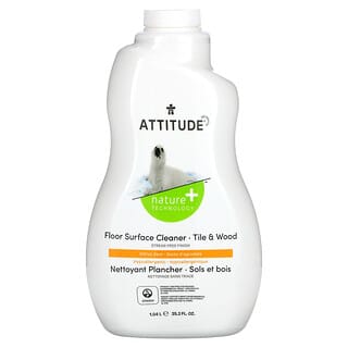 ATTITUDE, средство для чистки поверхности пола, для плитки и дерева, с ароматом цитрусовых, 1,04 л (35,2 жидк. унции)