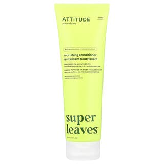 ATTITUDE, Super Leaves Science, Condicionador Natural, Nutritivo e Fortalecedor, Óleo de Semente de Uva e Folhas de Oliva, 8 oz (240 ml)