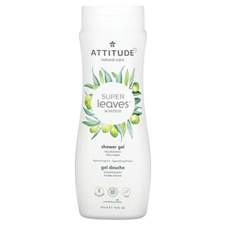 ATTITUDE, Super Leaves Science, Shower Gel, Nourishing, Olive Leaves, 16 fl oz (473 ml)