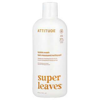 ATTITUDE, Super Leaves®, Bubble Wash, Orange Blossom & Eucalyptus , 16 fl oz (473 ml)