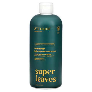 ATTITUDE, Super Leaves, бульбашки для душу, листя апельсина, 473 мл (16 рідк. унцій)