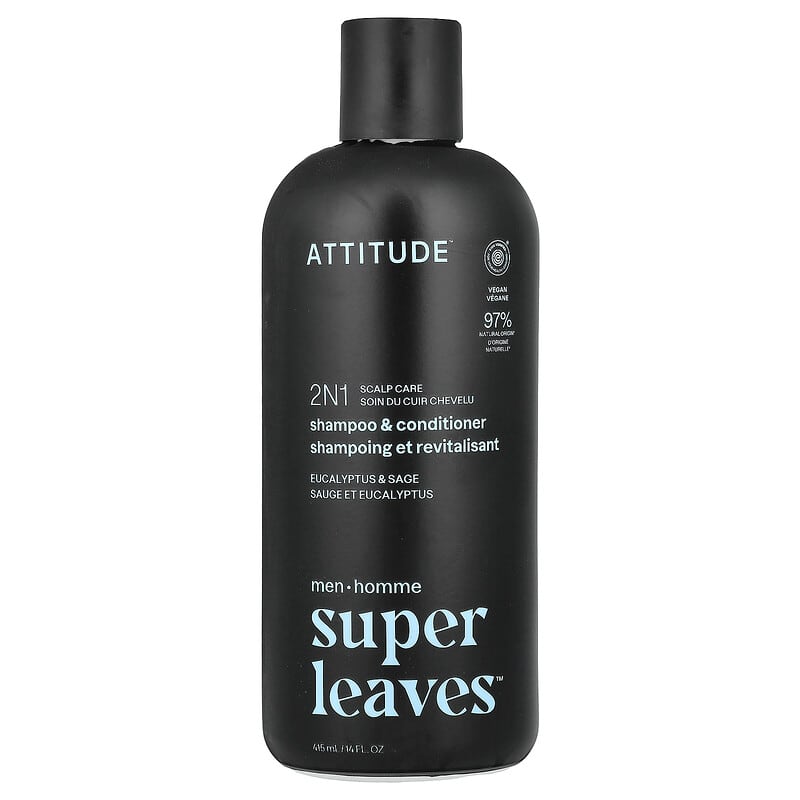 Super Leaves™, Shampoo e Condicionador 2 em 1 para Cuidados com o Couro  Cabeludo, Para