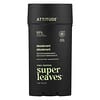 ATTITUDE, Super Leaves™, 알루미늄 무함유 데오드란트, 남성용, 말차 & 베르가모트, 75g(2.64oz)
