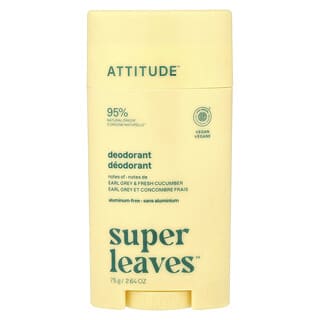 ATTITUDE, Super Leaves™, Desodorante en barra, Earl Grey y pepino fresco, 75 g (2,64 oz)