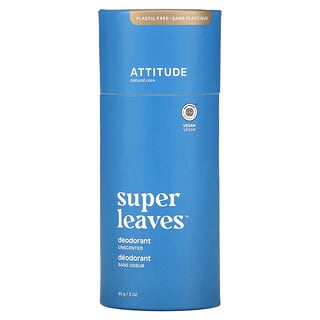 ATTITUDE, Déodorant Super Feuilles, Non parfumé, 85 g