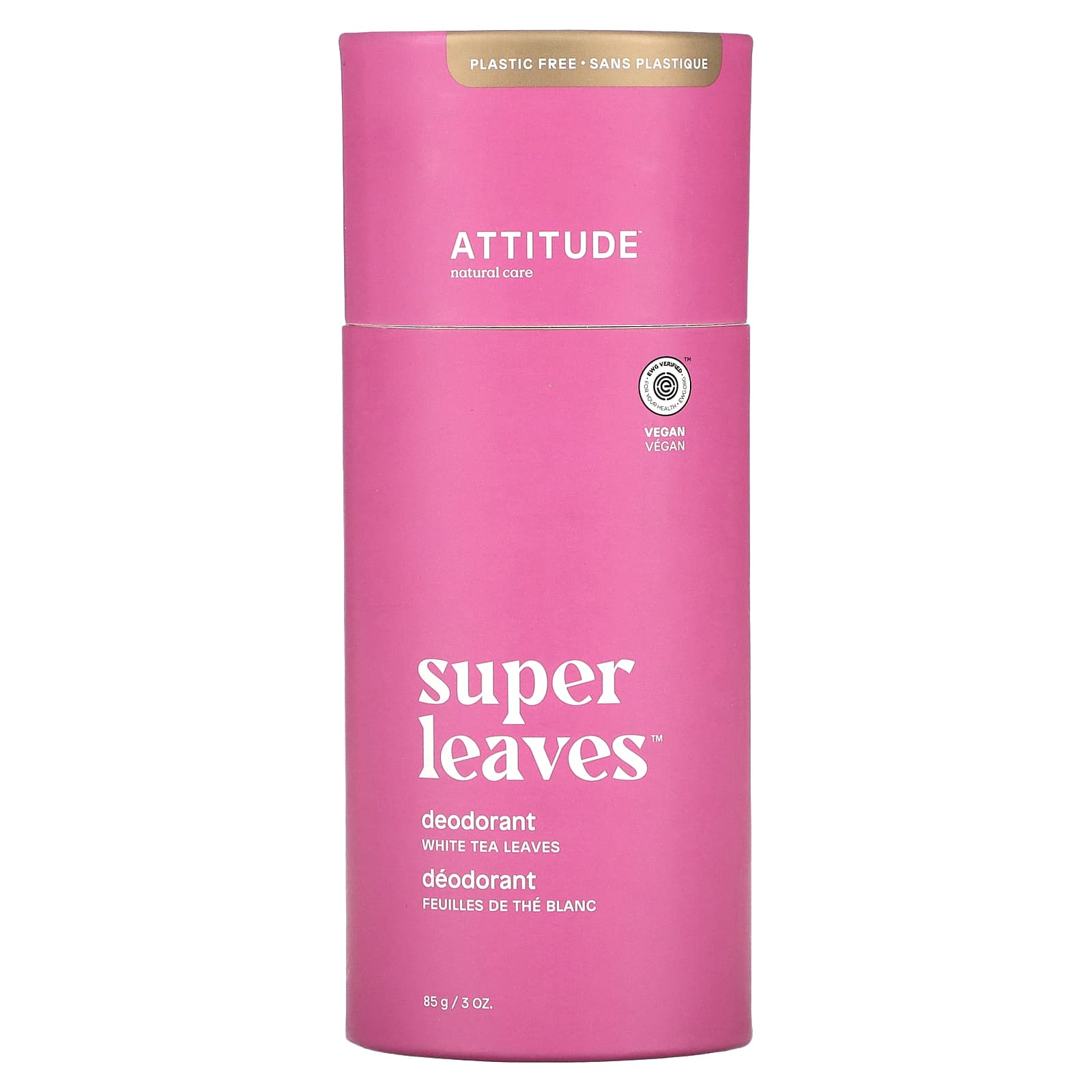 ATTITUDE, Super Leaves Deodorant, White Tea Leaves, 3 oz (85 g)