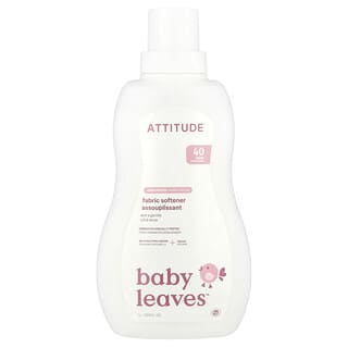 ATTITUDE, Baby Leaves™, Fabric Softener, Unscented, 40 Loads, 33.8 fl oz (1 L)