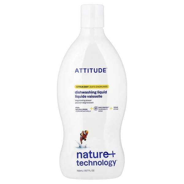 ATTITUDE, 주방 세제, 시트러스 제스트, 700ml(23.7fl oz)