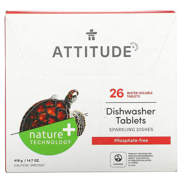 ATTITUDE‏, טבליות למדיח כלים, 26 טבליות סיסות במים