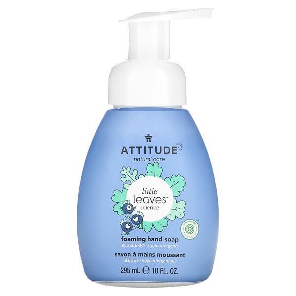 ATTITUDE, Little Leaves Science, Foaming Hand Soap, Blueberry, 10 fl oz (295 ml)