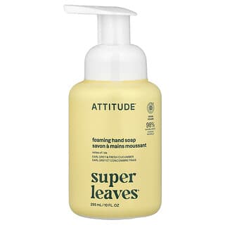 ATTITUDE, Super Leaves™, Sabonete Espuma para as Mãos, Folhas de Limão, 295 ml (10 fl oz)