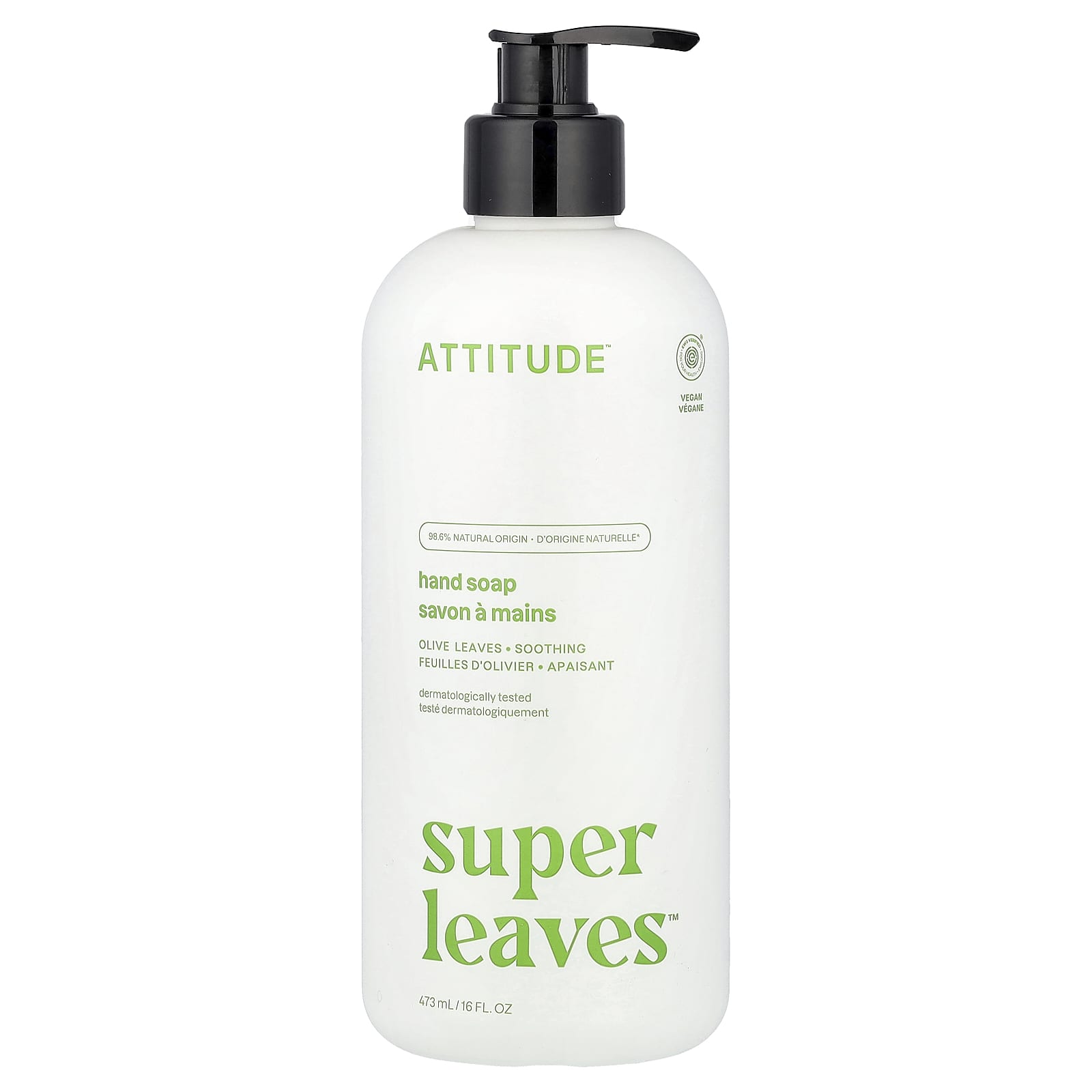 ATTITUDE, Super Leaves™, мыло для рук, листья оливкового дерева, 473 мл (16 жидк. унций)