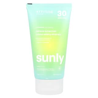 ATTITUDE, Sunly, Mineral Sunscreen, mineralischer Sonnenschutz, 30 LSF, parfümfrei, 150 g (5,2 oz.)