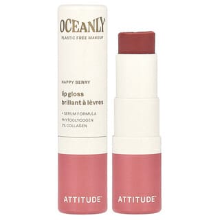 ATTITUDE, Oceanly™, Lip Gloss, Happy Berry, 0.12 oz (3.4 g)