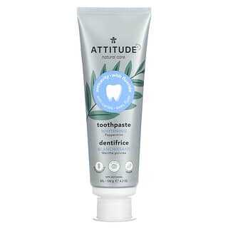 ATTITUDE, Whitening Toothpaste Gel, Peppermint, 4.2 oz (120 g)