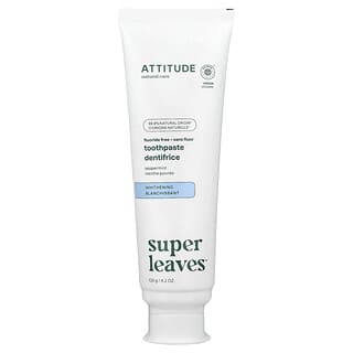ATTITUDE, Whitening Fluoride Free Toothpaste, Peppermint , 4.2 oz (120 g)