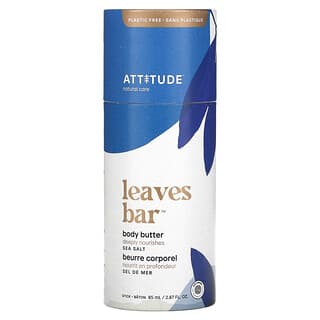 ATTITUDE, Leaves Bar, Body Butter, Sea Salt, 2.87 fl oz (85 ml)