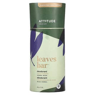 ATTITUDE, Leaves Bar, Déodorant, Musc herbal, 85 g