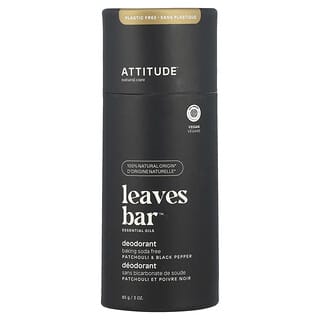 ATTITUDE, дезодорант Leaves Bar™, пачулі та чорний перець, 85 г (3 унції)