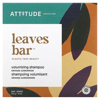 ATTITUDE (أتيتيود)‏, Leaves Bar، لوح الشامبو لزيادة كثافة الشعر، البرتقال وحب الهال، 4 أونصة (113 جم)