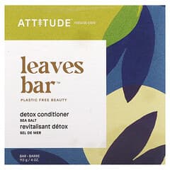 ATTITUDE, Barrita de hojas, Acondicionador desintoxicante, Sal marina`` 113 g (4 oz)