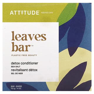 ATTITUDE, Barre Leaves, Après-shampooing détoxifiant, Sel de mer, 113 g