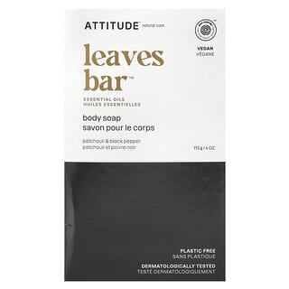 ATTITUDE, Leaves Bar™, Body Bar Soap, Patchouli & Black Pepper, 4 oz (113 g)