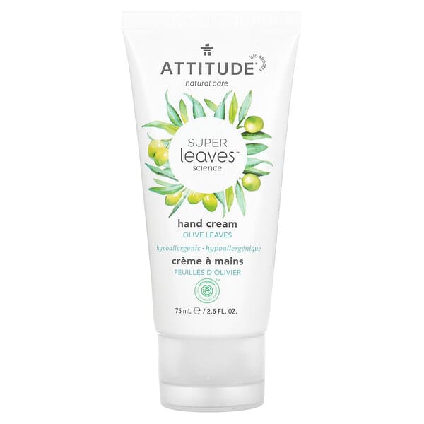 ATTITUDE, Super Leaves Science, Hand Cream, Olive Leaves , 2.5 fl oz (75 ml)