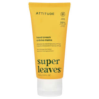ATTITUDE, Super Leaves Science, Crema para manos, Hojas de naranja`` 75 ml (2,5 oz. Líq.)