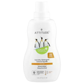 ATTITUDE, Laundry Detergent, 35 Loads, Citrus Zest, 35.5 fl oz (1.05 l)