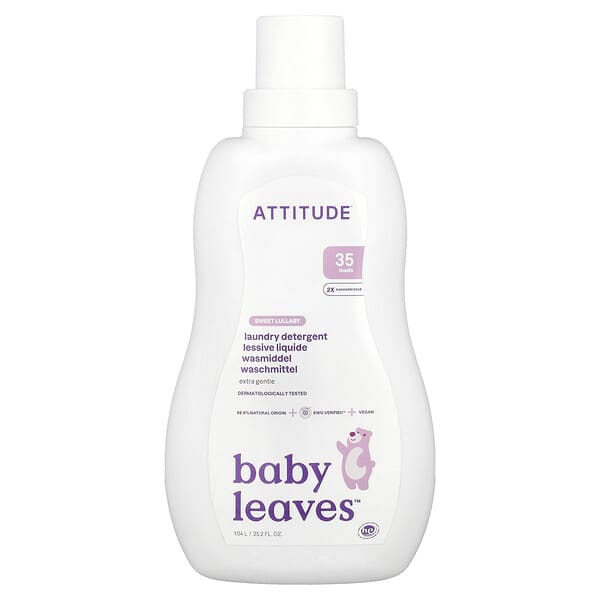 ATTITUDE, Baby Leaves™, 세탁 세제, 달콤한 자장가, 1.04l(35.2fl oz)