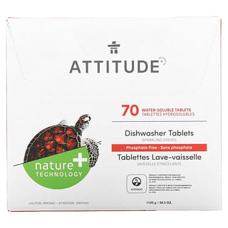 ATTITUDE, Dishwasher Tablets, 70  Water Soluble Tablets